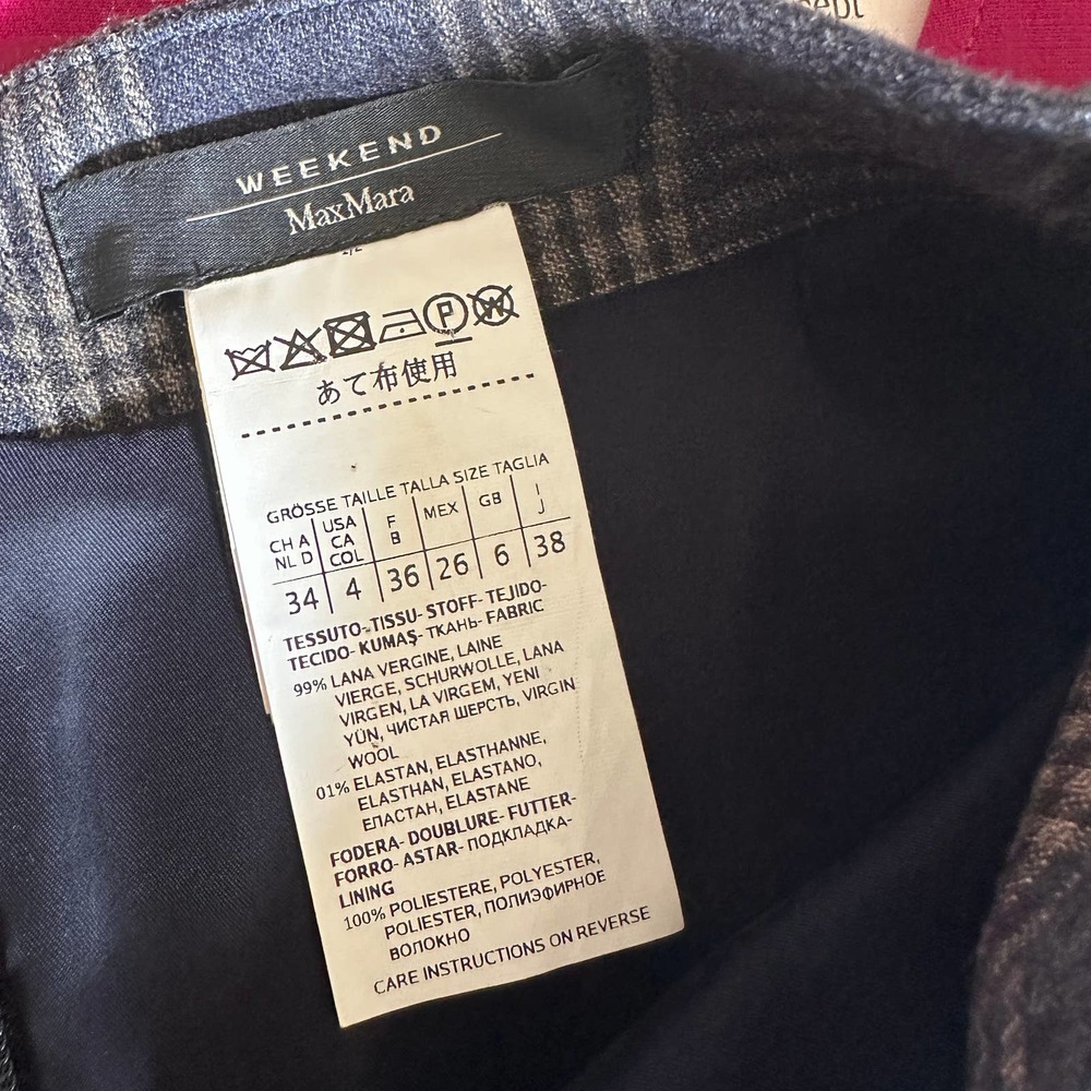 Weekend Max Mara Loretta Plaid Wool Dress Size 4 - Picture 8 of 10